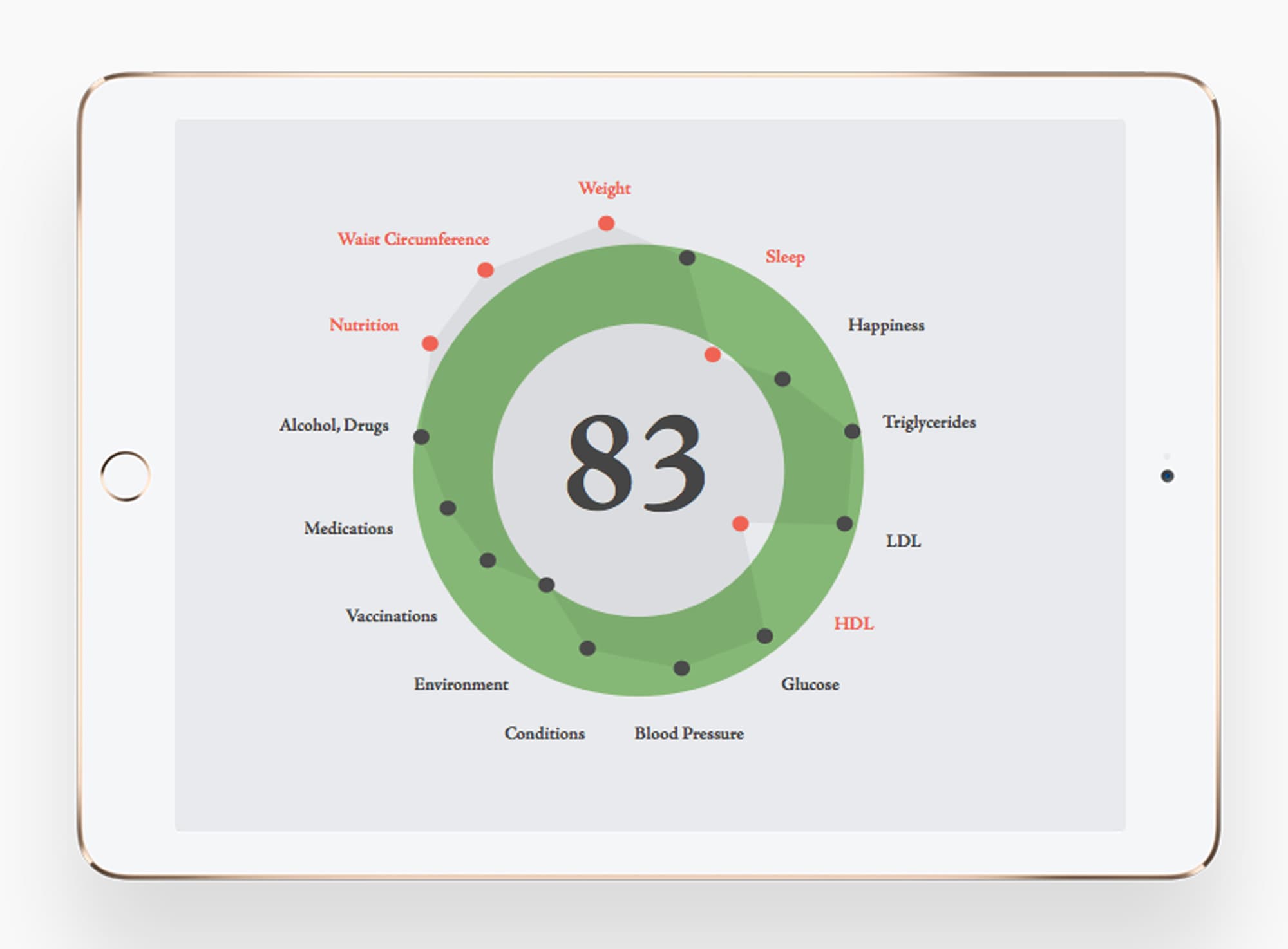 hGraph displayed on an iPad